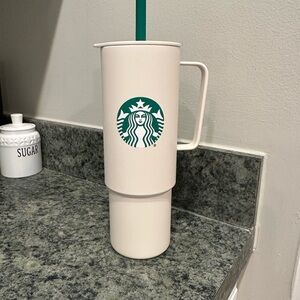 Starbucks Cream Mug with Green Emblem